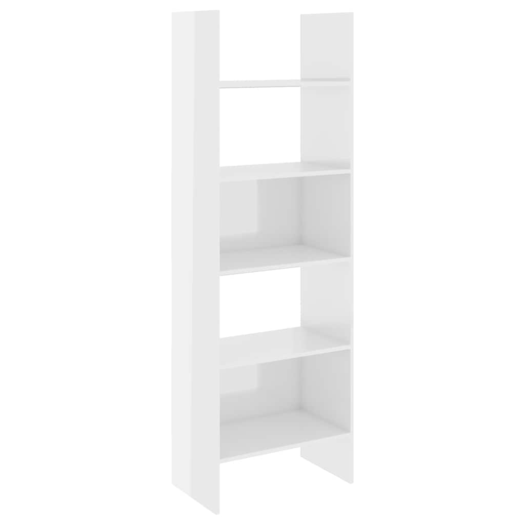 vidaXL Knihovna bílá s vysokým leskem 60x35x180 cm kompozitní dřevo