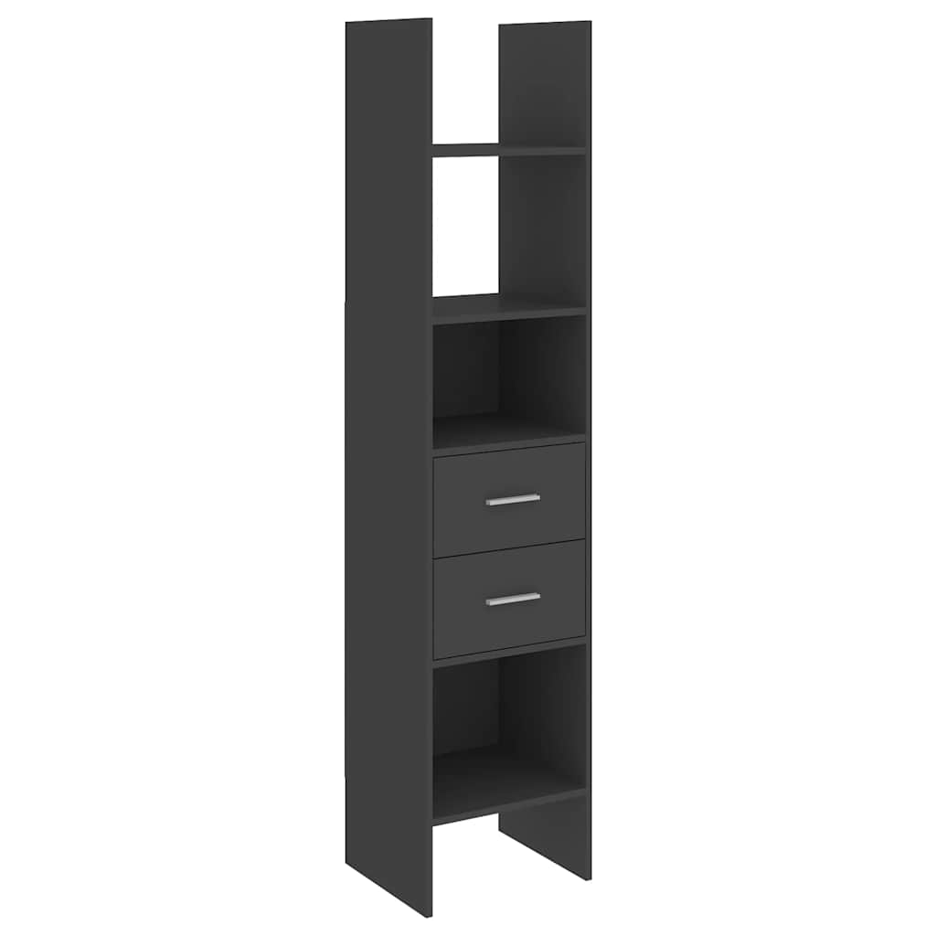 

vidaXL Book Cabinet Gray 15.7"x13.8"x70.9" Engineered Wood