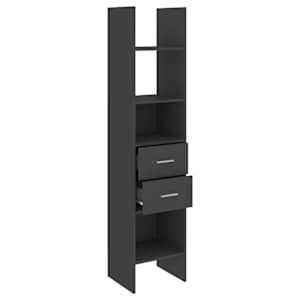 vidaXL Βιβλιοθήκη Γκρι 40 x 35 x 180 εκ. από Μοριοσανίδα