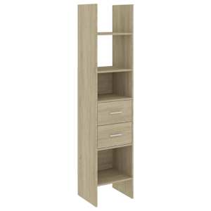 vidaXL raamaturiiul Sonoma tamm, 40 x 35 x 180 cm, tehispuit