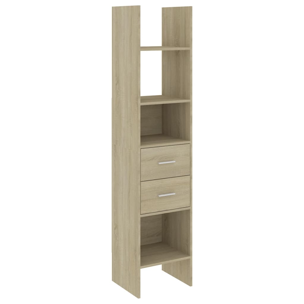 

vidaXL Book Cabinet Sonoma Oak 15.7"x13.8"x70.9" Engineered Wood