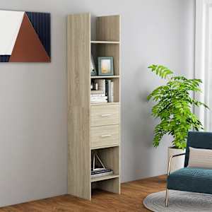 Knihovna dub sonoma 40 x 35 x 180 cm kompozitní dřevo - obrázek 1