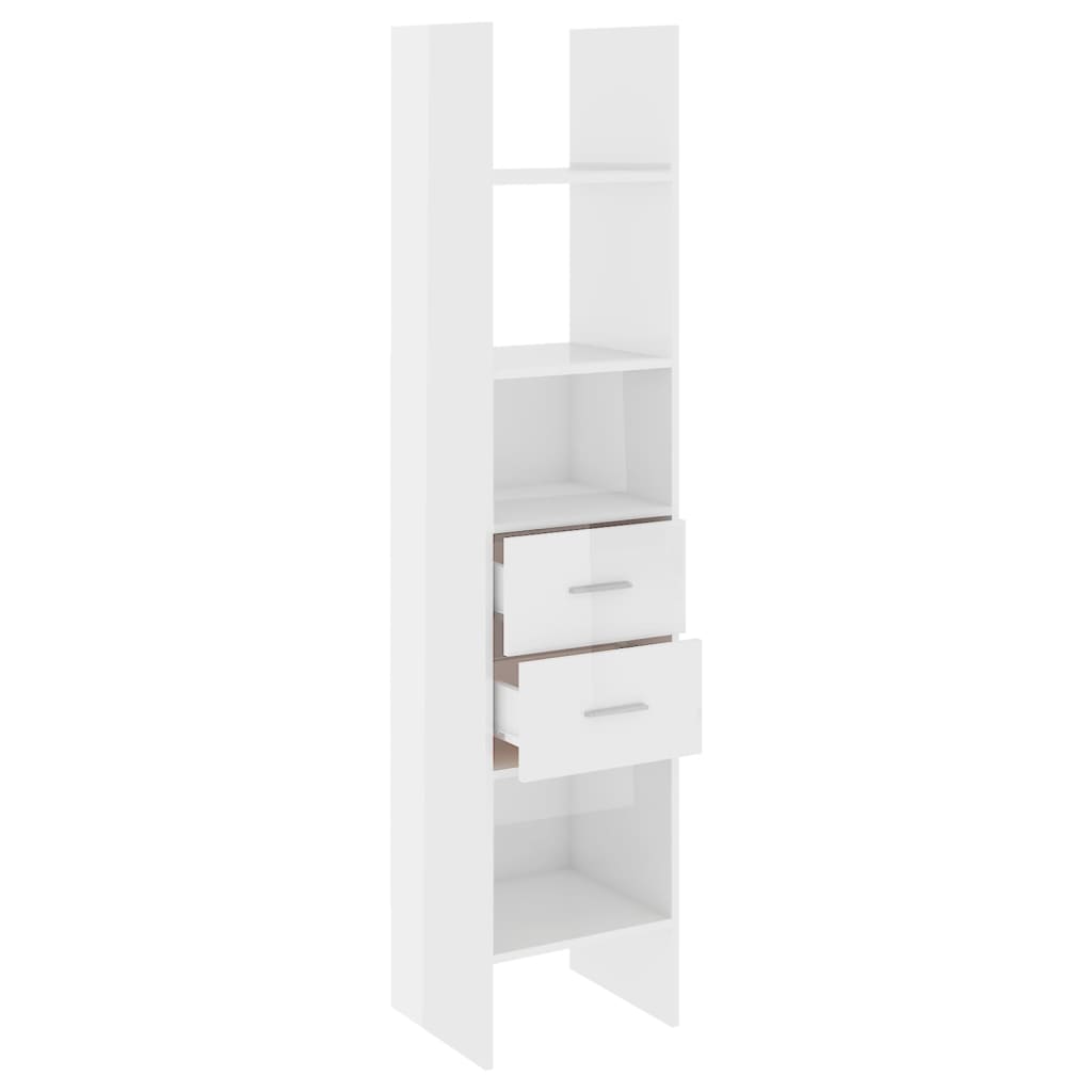 

vidaXL Boekenkast 40x35x180 cm spaanplaat hoogglans wit