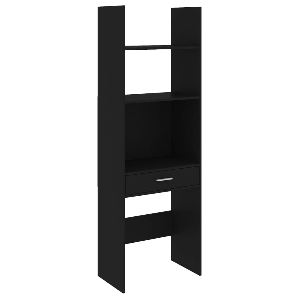 

vidaXL Book Cabinet Black 23.6"x13.8"x70.9" Engineered Wood