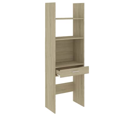 vidaXL Bokhylla sonoma-ek 60x35x180 cm konstruerat tr&auml;