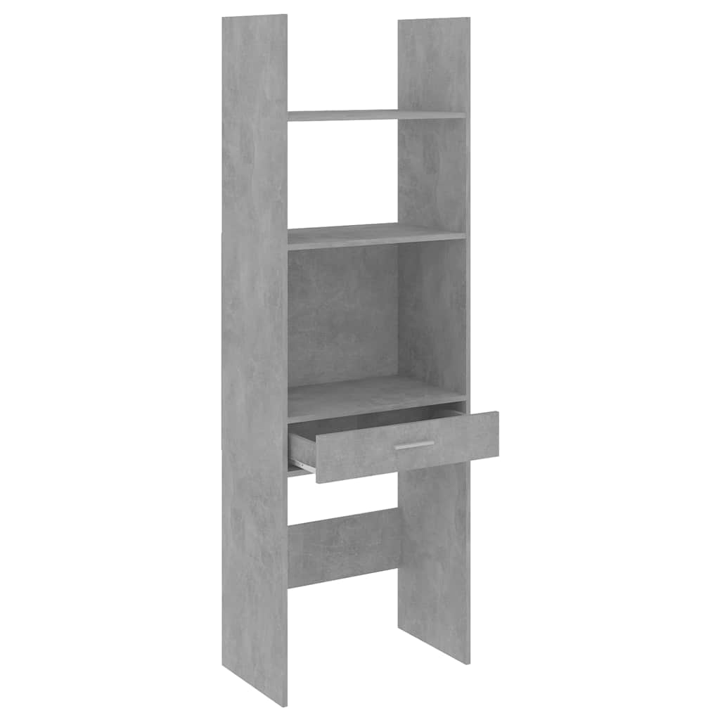 

vidaXL Boekenkast 60x35x180 cm spaanplaat betongrijs