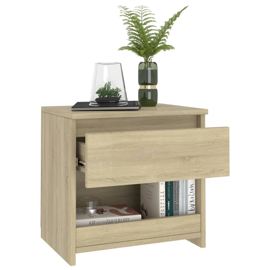 

vidaXL Nachtkastjes 2 st 40x30x39 cm spaanplaat sonoma eikenkleurig