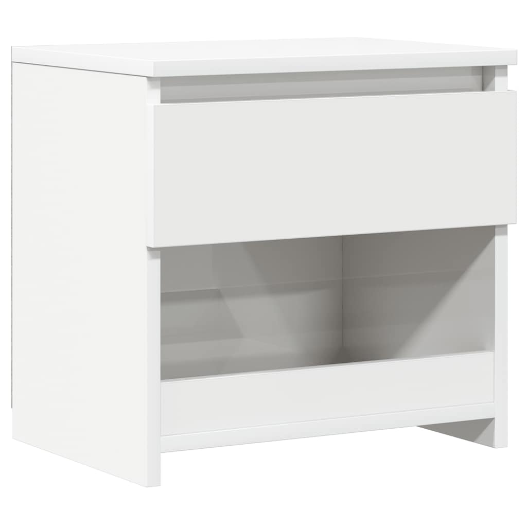 vidaXL Noční stolek bílý s vysokým leskem 40x30x39 cm kompozitní dřevo