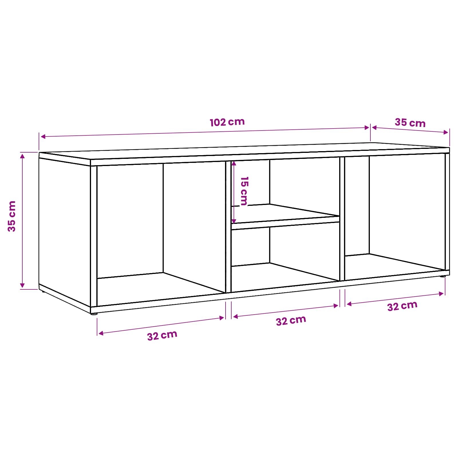 Shoe Storage Bench size guide