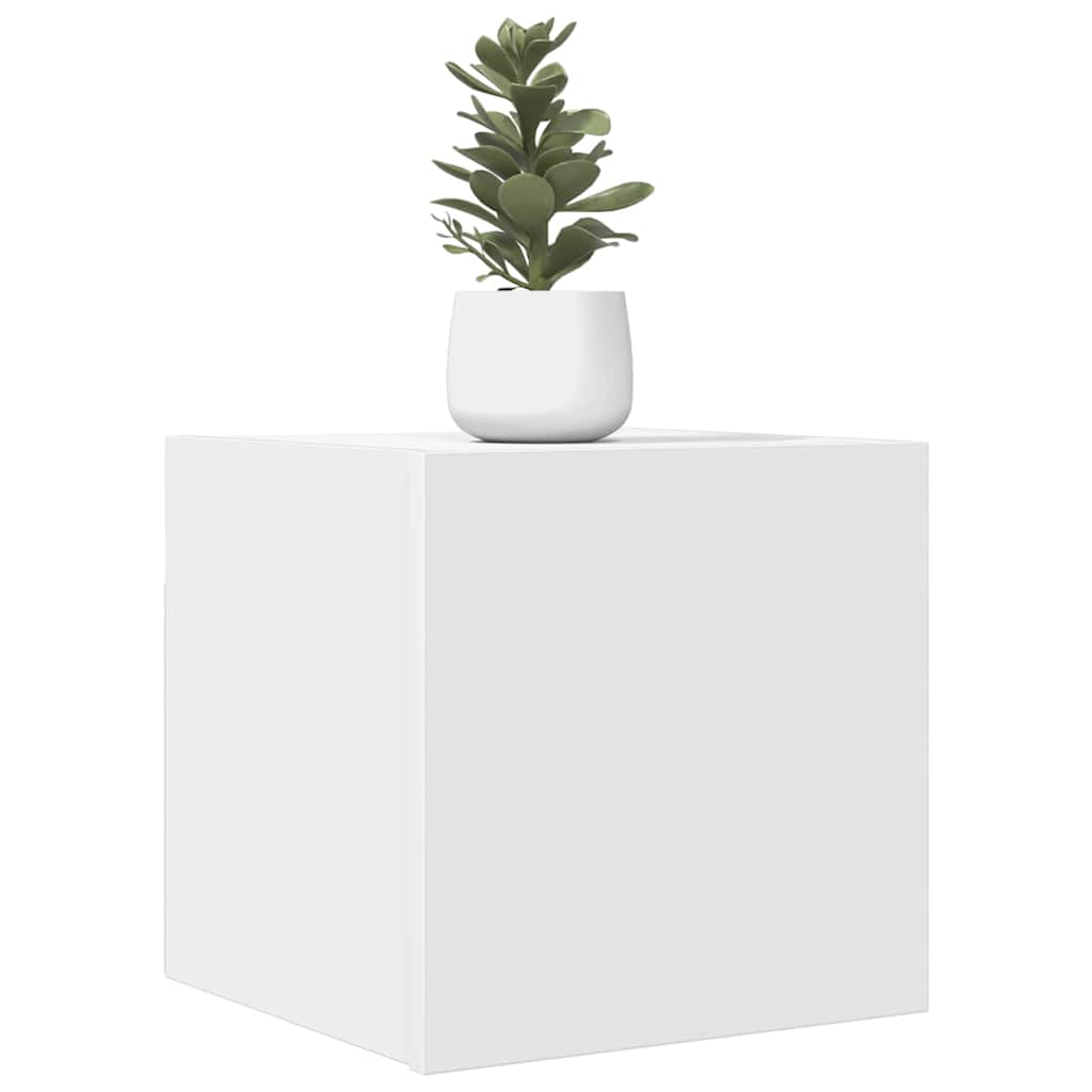 vidaXL Wisz�ca szafka telewizyjna, bia�a, 30,5x30x30 cm