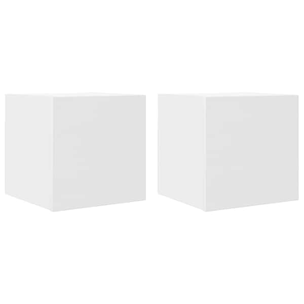 vidaXL seinale kinnitatavad telerikapid, 2 tk, valge, 30,5x30x30 cm