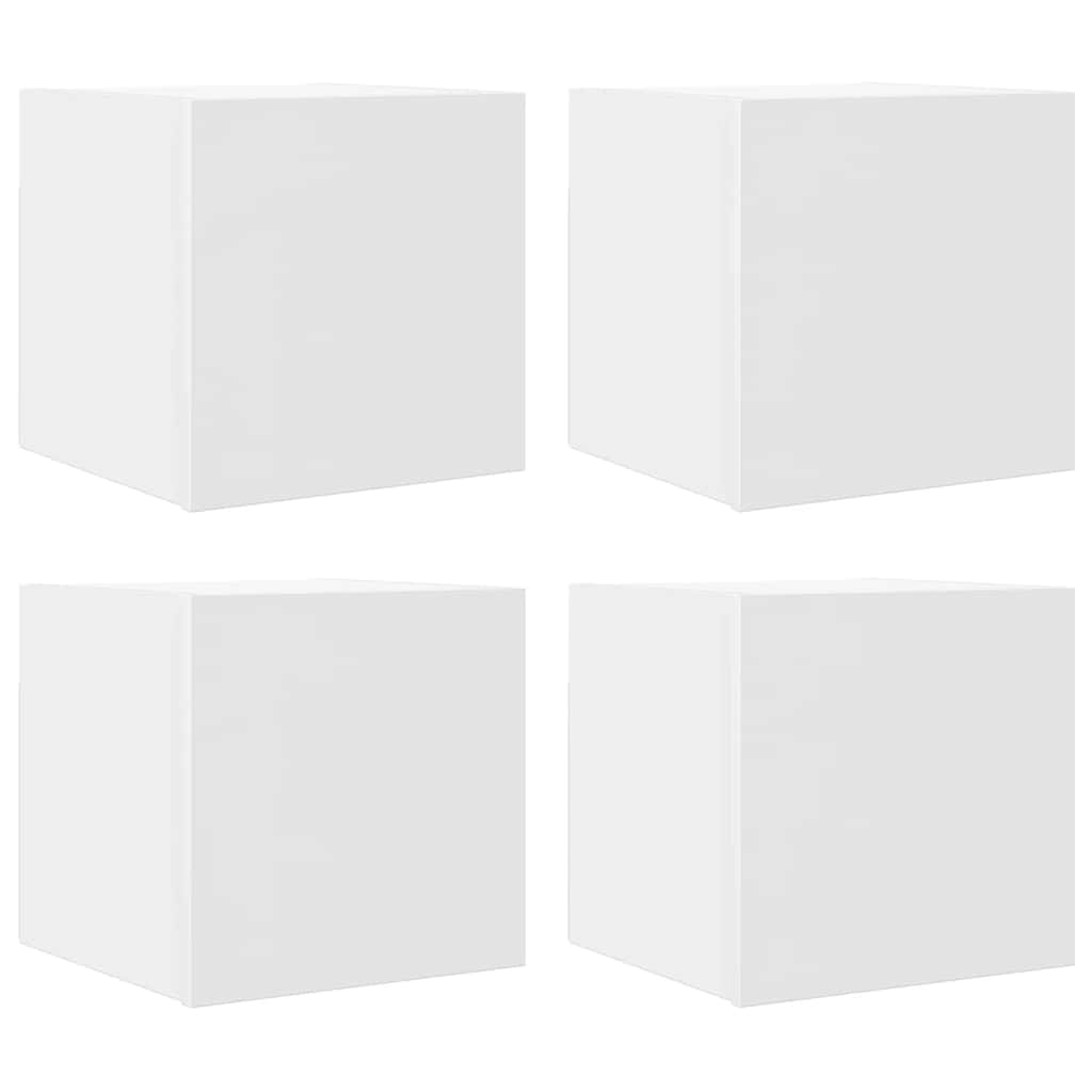 

vidaXL Wall Mounted TV Cabinets 4 pcs White 12"x11.8"x11.8"