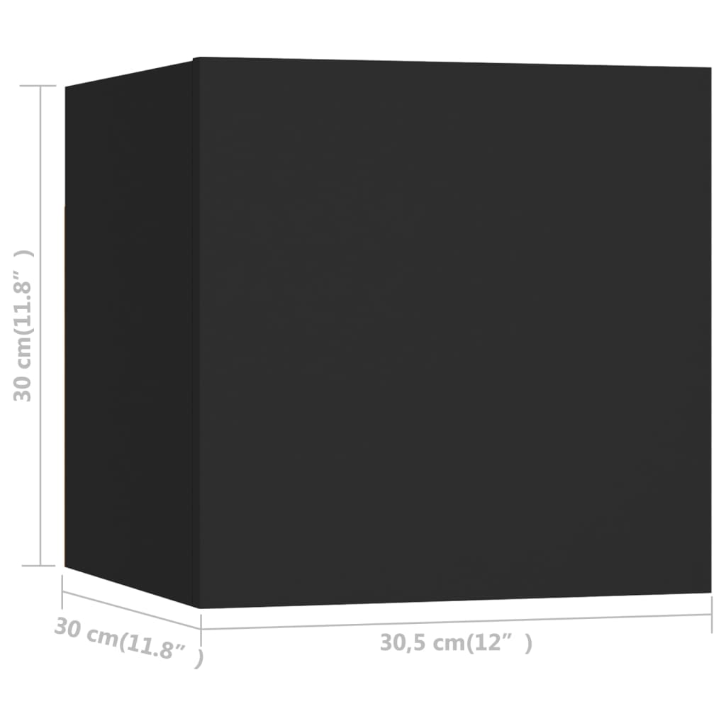 Stenska TV omarica črna 30,5x30x30 cm