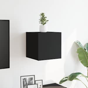 Nástěnná TV skříňka černá 30,5x30x30 cm - obrázek 3