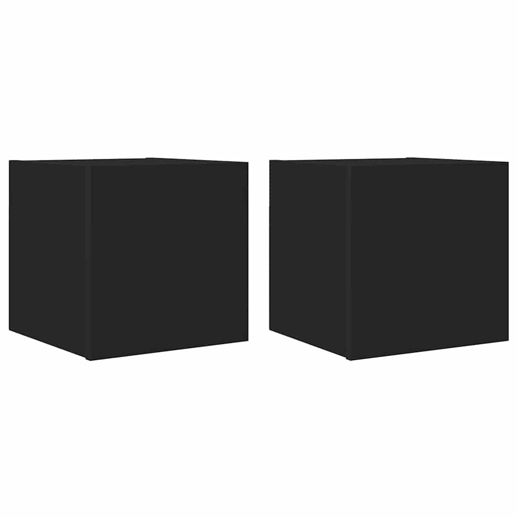 E-shop vidaXL Nástenné TV skrinky 2 ks čierne 30,5x30x30 cm