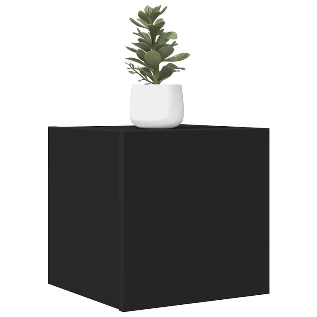 vidaXL Wiszące szafki telewizyjne, 2 szt., czarne, 30,5x30x30 cm