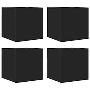 Nástěnné TV skříňky 4 ks černé 30,5x30x30 cm - obrázek 2