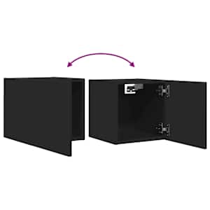 Nástěnné TV skříňky 4 ks černé 30,5x30x30 cm - obrázek 7