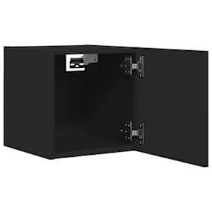 Nástěnné TV skříňky 4 ks černé 30,5x30x30 cm - obrázek 8