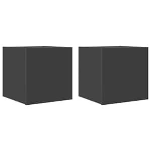 Nástěnné TV skříňky 2 ks šedé 30,5x30x30 cm - obrázek 2