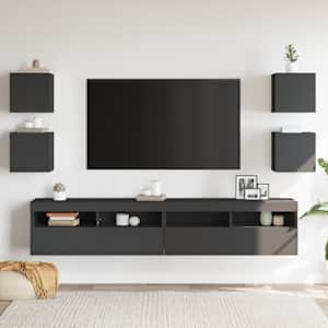Nástěnné TV skříňky 4 ks šedé 30,5x30x30 cm - obrázek 3