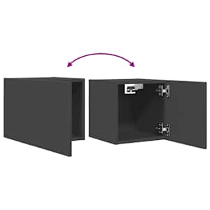 Nástěnné TV skříňky 4 ks šedé 30,5x30x30 cm - obrázek 7