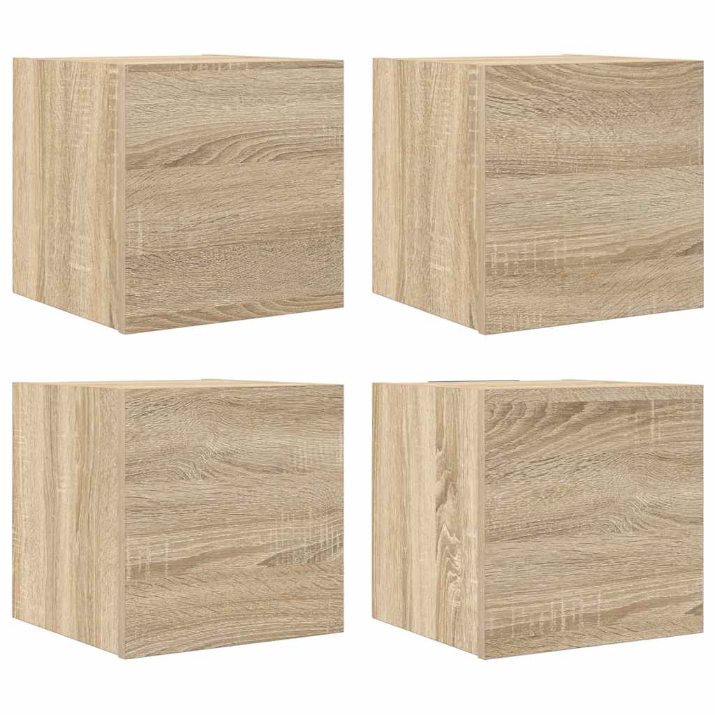 

vidaXL Wall Mounted TV Cabinets 4 pcs Sonoma Oak 12"x11.8"x11.8"
