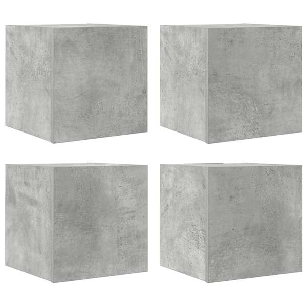 vidaXL seina telerikapid, 4 tk, betoonhall, 30,5x30x30 cm