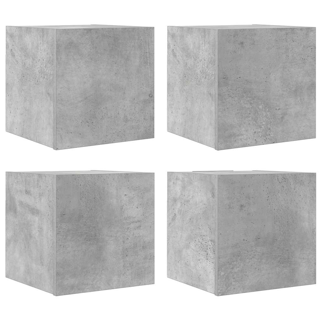 

vidaXL Wall Mounted TV Cabinets 4 pcs Concrete Gray 12"x11.8"x11.8"