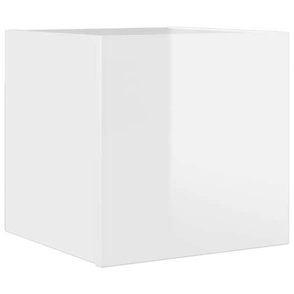 vidaXL seina telerikapp, k&otilde;rgl&auml;ikega, valge, 30,5 x 30 x 30 cm