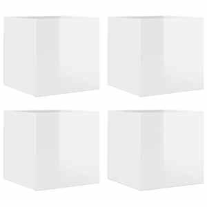 Nástěnné TV skříňky 4 ks bílé s vysokým leskem 30,5x30x30 cm - obrázek 2