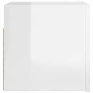 Nástěnné TV skříňky 4 ks bílé s vysokým leskem 30,5x30x30 cm - obrázek 5