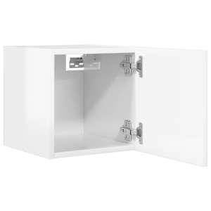 Nástěnné TV skříňky 4 ks bílé s vysokým leskem 30,5x30x30 cm - obrázek 8