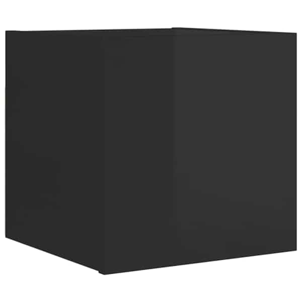 vidaXL seina telerikapp, k&otilde;rgl&auml;ikega, must, 30,5 x 30 x 30 cm