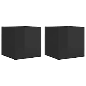 Nástěnné TV skříňky 2 ks černé s vysokým leskem 30,5x30x30 cm - obrázek 2
