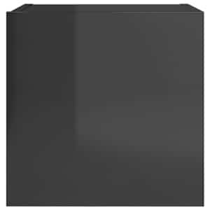 Nástěnné TV skříňky 4 ks šedé s vysokým leskem 30,5x30x30 cm - obrázek 4