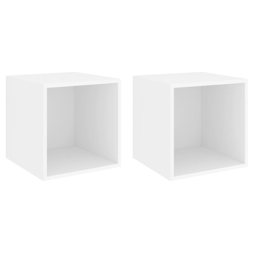 

vidaXL Wall Cabinets 2 pcs White 14.6"x14.6"x14.6" Engineered Wood