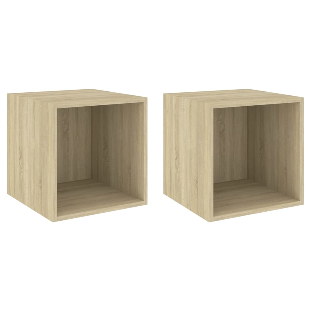 

vidaXL Wall Cabinets 2 pcs Sonoma Oak 14.6"x14.6"x14.6" Engineered Wood