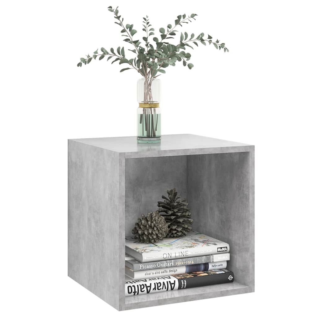 

vidaXL Wandkasten 2 st 37x37x37 cm spaanplaat betongrijs
