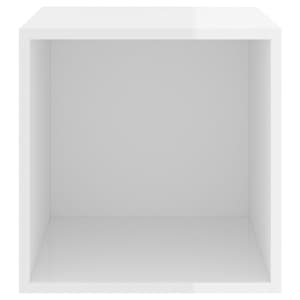 Nástěnné skříňky 4 ks bílé vysoký lesk 37x37x37 cm dřevotříska - obrázek 8