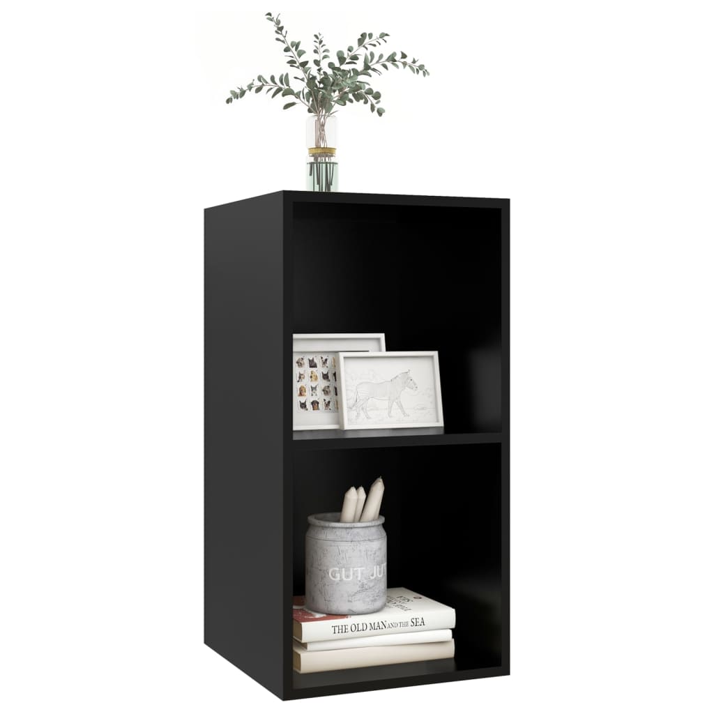 

vidaXL Tv-wandmeubel 37x37x72 cm spaanplaat zwart