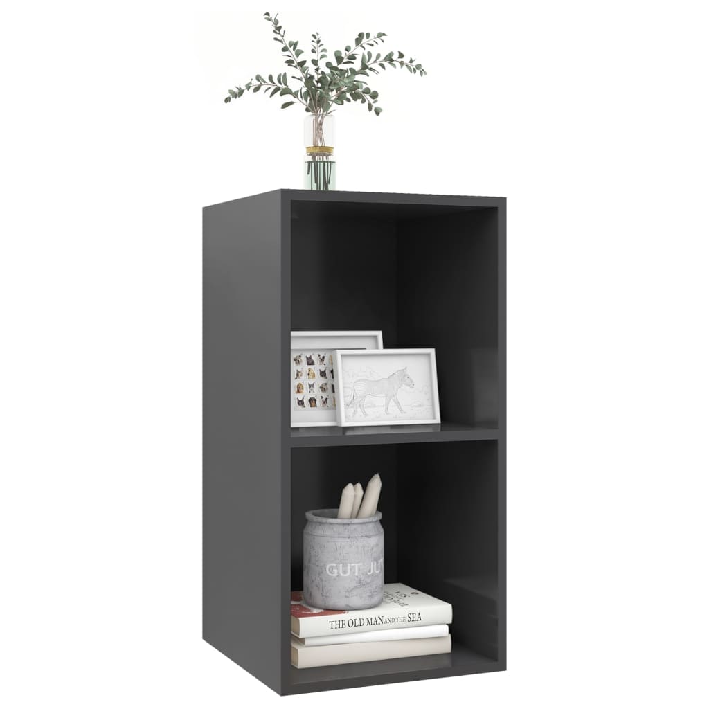 

vidaXL Tv-wandmeubel 37x37x72 cm spaanplaat grijs