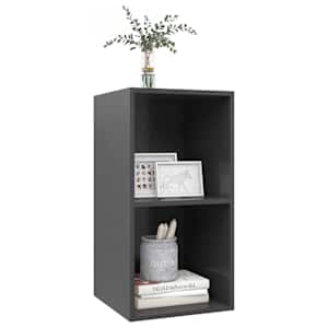 Nástěnná TV skříňka šedá 37 x 37 x 72 cm kompozitní dřevo - obrázek 3