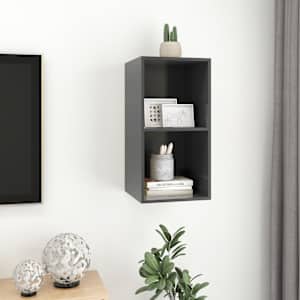 Nástěnná TV skříňka šedá 37 x 37 x 72 cm kompozitní dřevo - obrázek 6