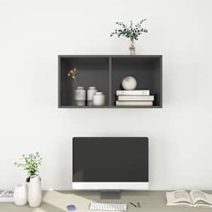 Nástěnná TV skříňka šedá 37 x 37 x 72 cm kompozitní dřevo - obrázek 7