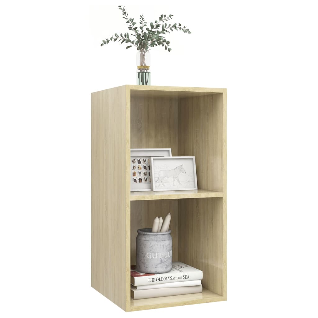 vidaXL Tv-wandmeubel 37x37x72 cm bewerkt hout sonoma eikenkleurig
