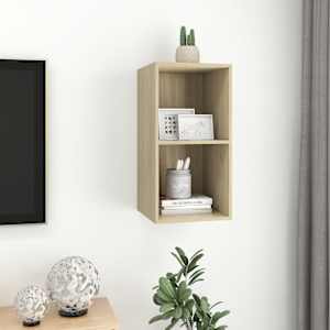 Nástěnná TV skříňka dub sonoma 37 x 37 x 72 cm kompozitní dřevo - obrázek 7