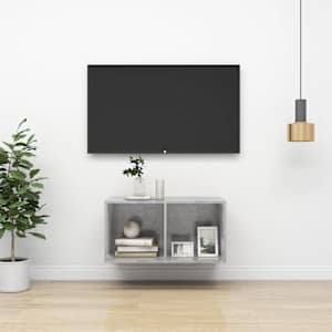 Nástěnná TV skříňka betonově šedá 37x37x72 cm kompozitní dřevo - obrázek 1