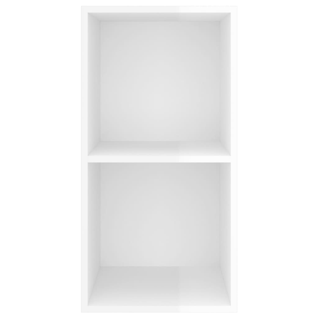 Meuble TV mural Blanc brillant 37x37x72 cm Aggloméré | meublestv.fr 5