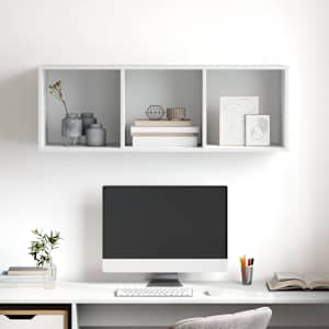 Nástěnná TV skříňka bílá 37 x 37 x 107 cm dřevotříska - obrázek 3